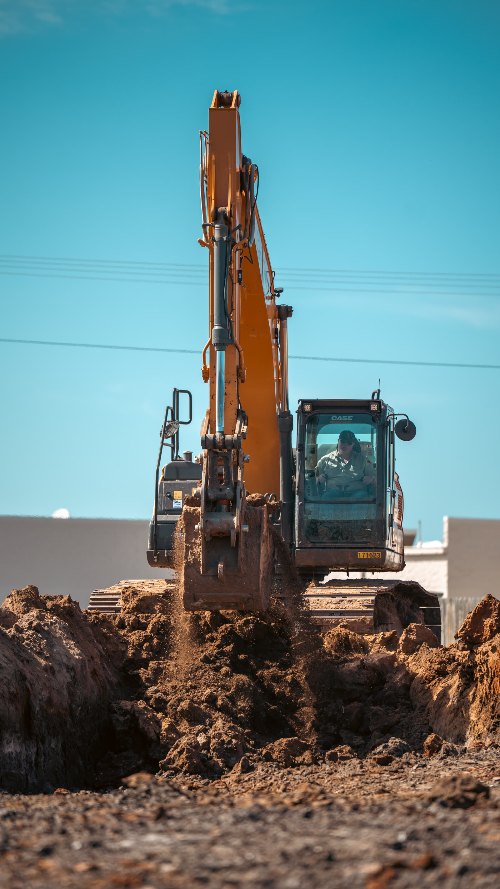 Excavation work on site